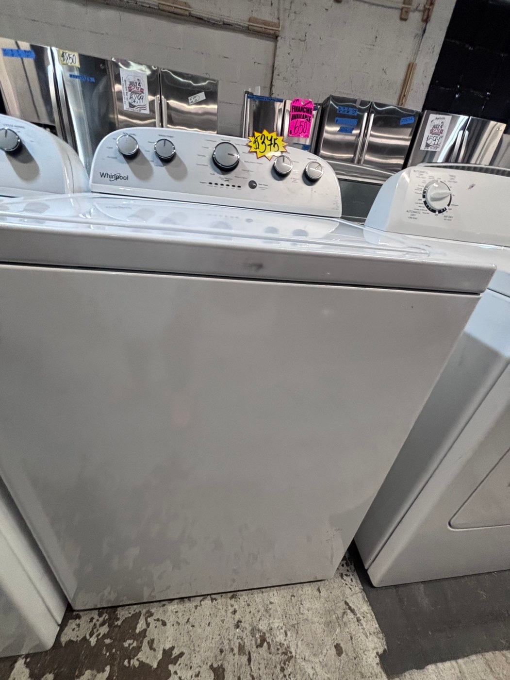 >*whirlpool Top load washing machine w agitator large capacity 27" in good condition,used-Refurbished #TWA336B