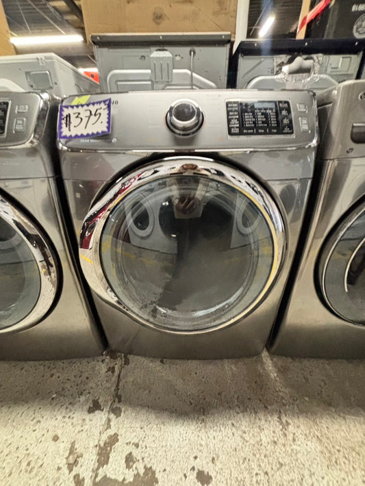 -Samsung steam silver-gray front load stackable Gas dryer stain drum large capacity #DG221B-TR