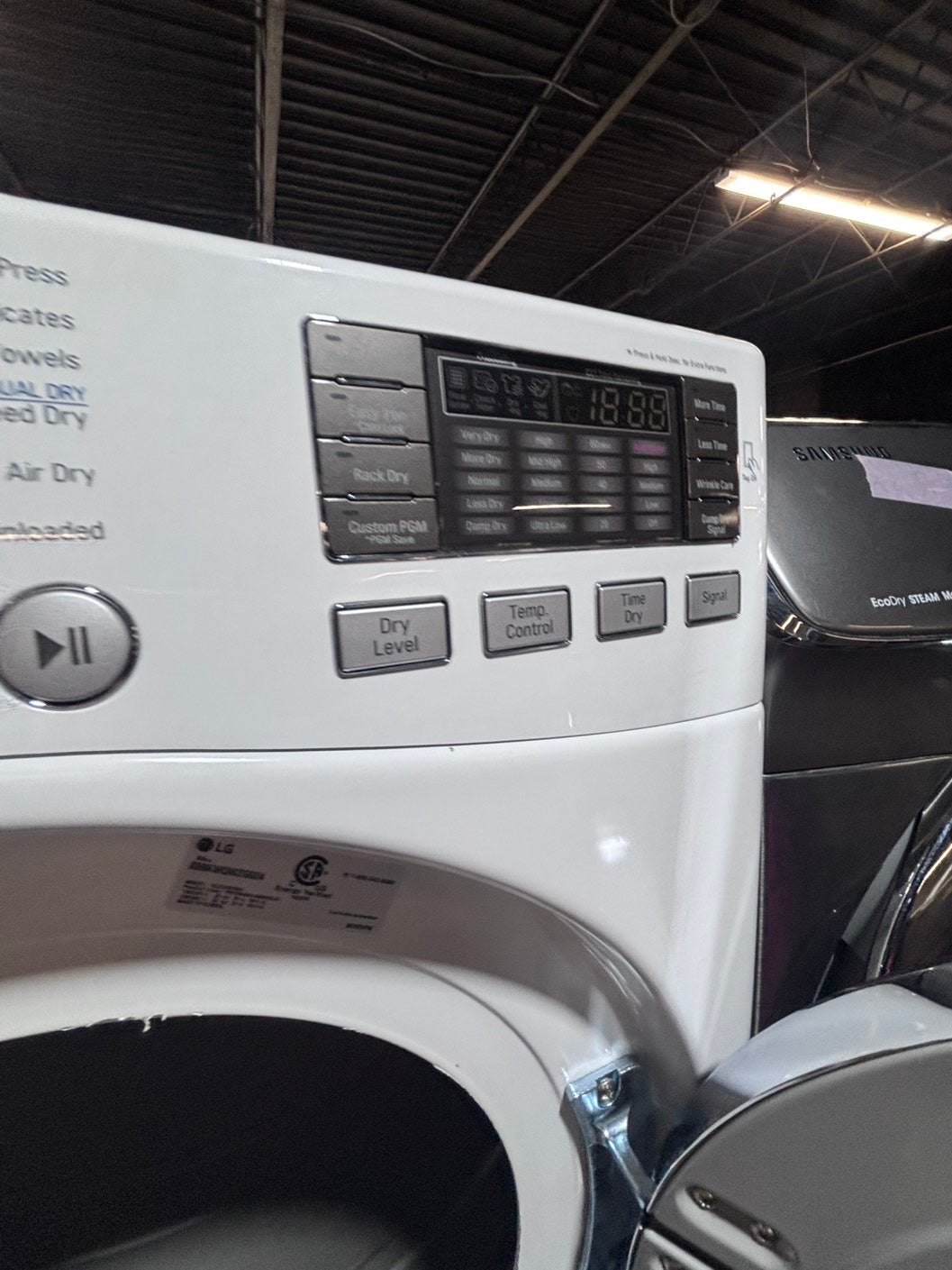 >* special🎉LG washer & dryer set electric 220v front load stackable or side by side - sensor dry in white  #WEAA5SET