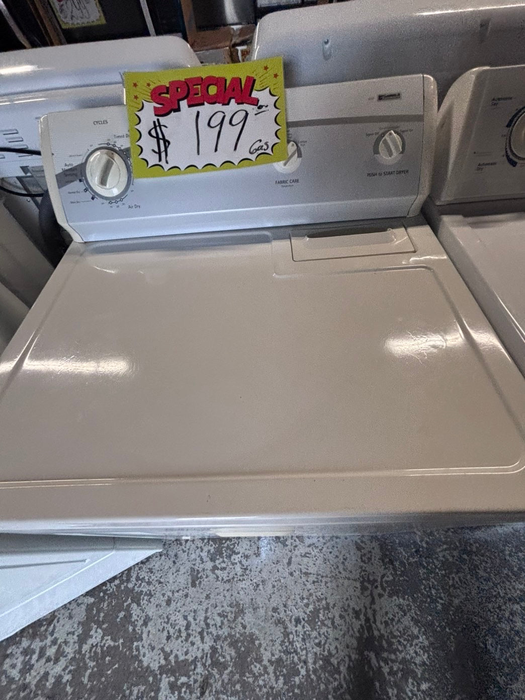 >Sale🔥kenmore gas dryer side by side large capacity in white 29” #GD3X1B