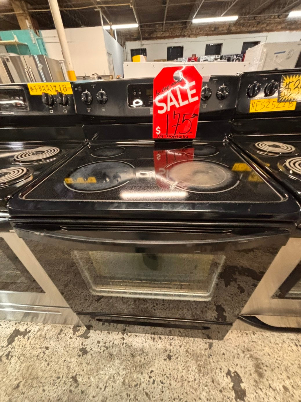 >*special🔥kenmore black top electric stove glass top  220v bake /Broil 4 burner used-Refurbished  great condition 30" #FLKF55B
