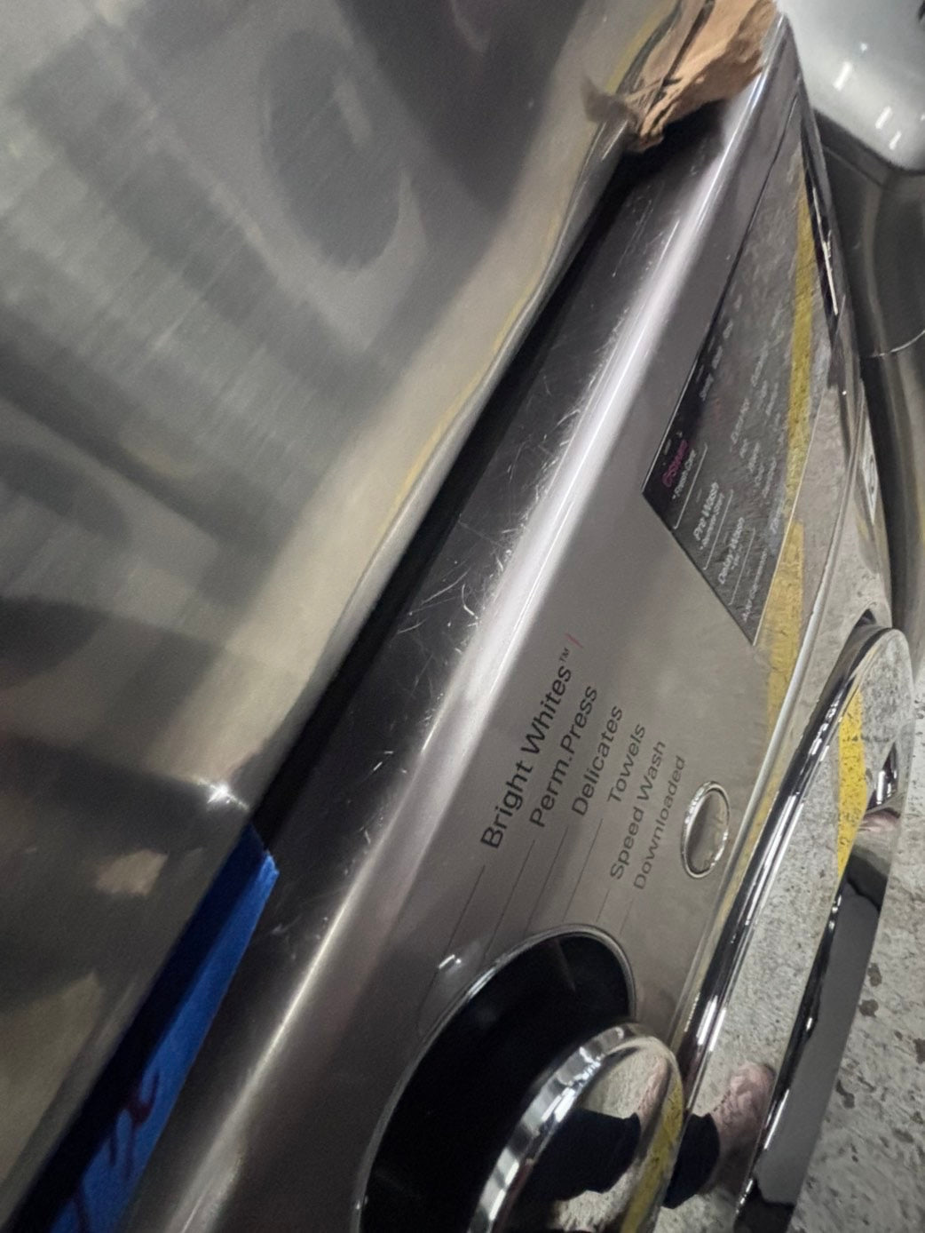 >*LG  washer large capacity silver color stainless steel drum great condition used-refurbished #WGDS42B