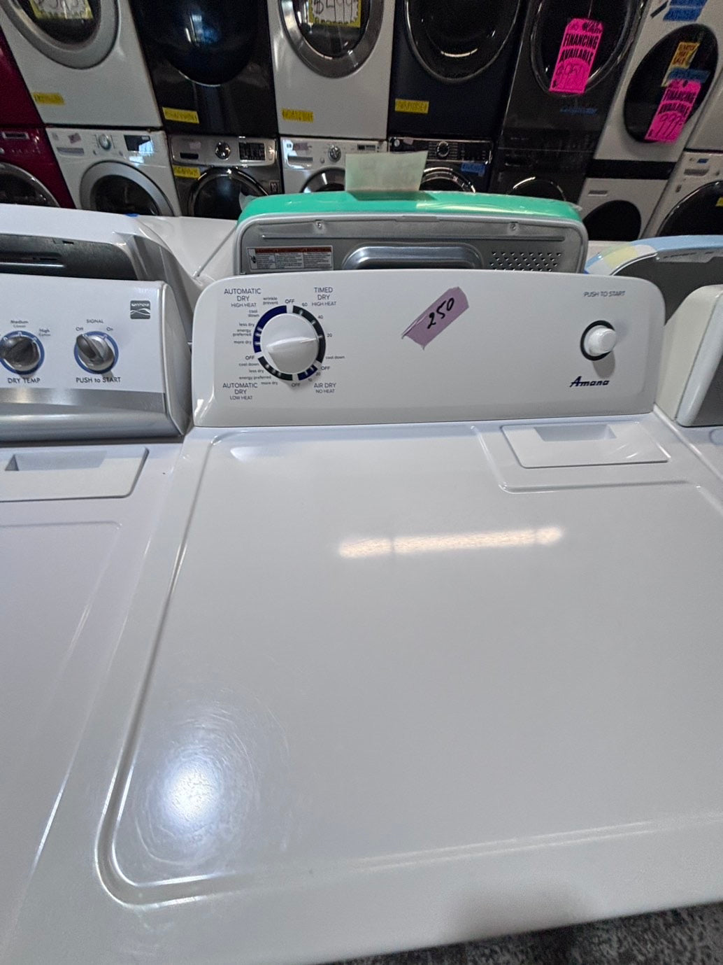 >*Amana 29” large capacity electric dryer 220v side by side used-refurbished #AMEK12B