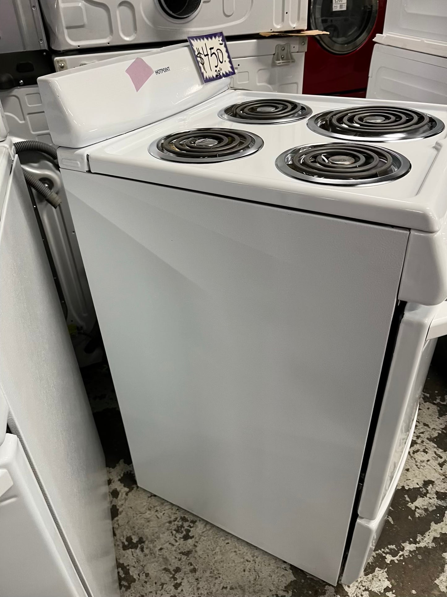 Hotpoint electric range coil white with broil 20” #ER310YB