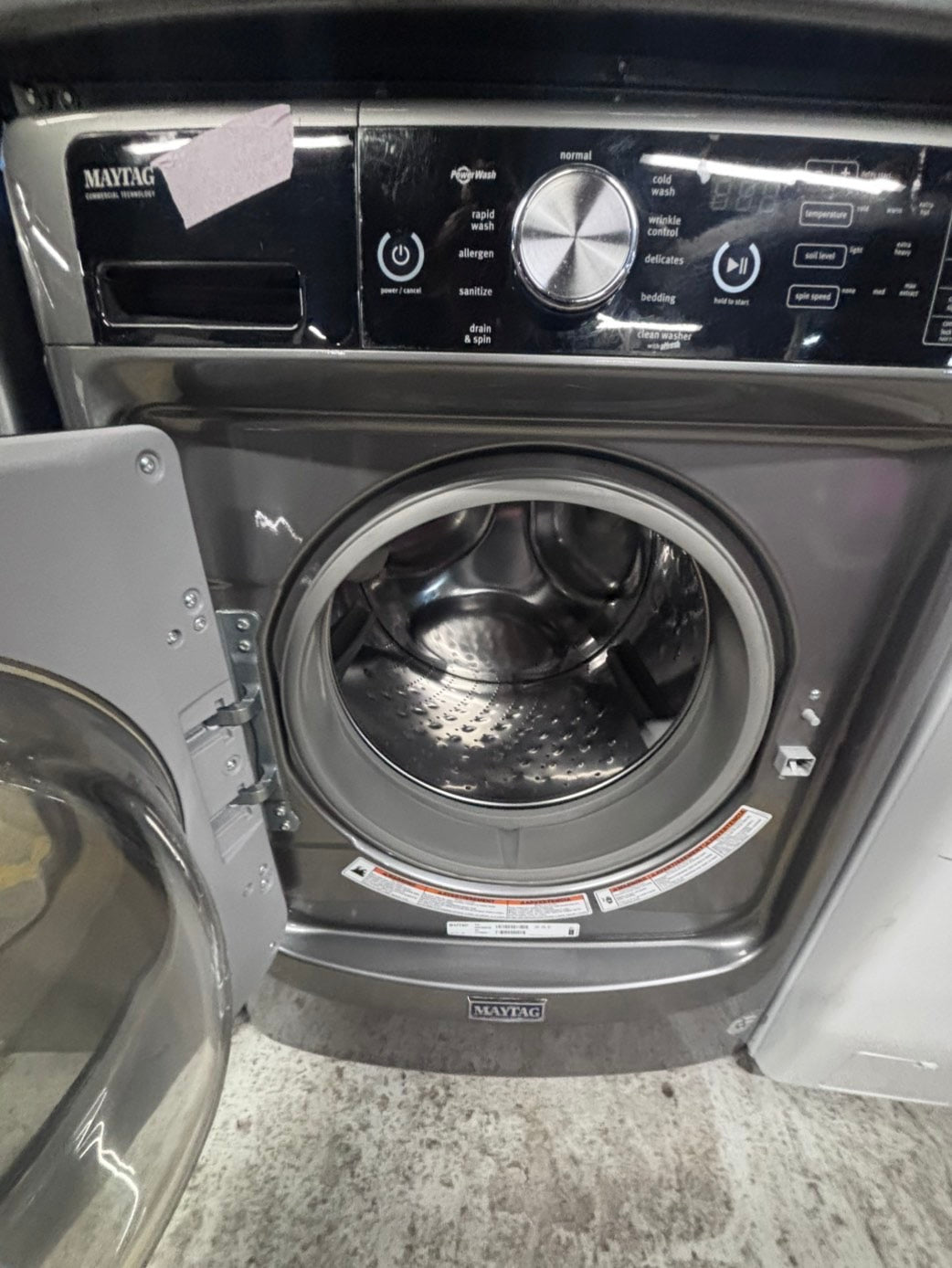 >*maytag white washer 4.5cu. ft. Large capacity, in great condition 27” stackable or side by side  used-refurbished  #FWH846B