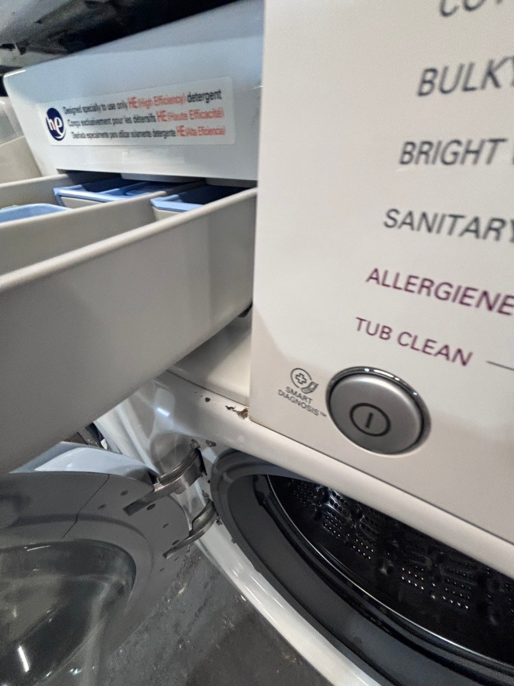 } LG washer & dryer set large capacity,electric 220v front load stackable or side by side - sensor dry , working 💯 with warranty ! in white color used,refurbished #LGHG74SET