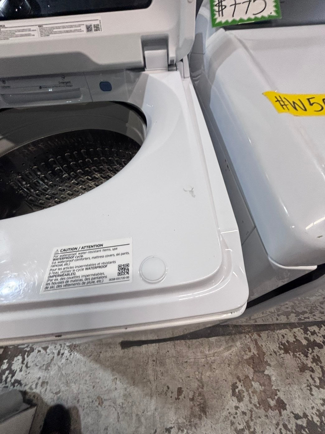 >*samsung extra  Large capacity white color Top load washer Drum stainless steel used,refurbished #SWPY57B