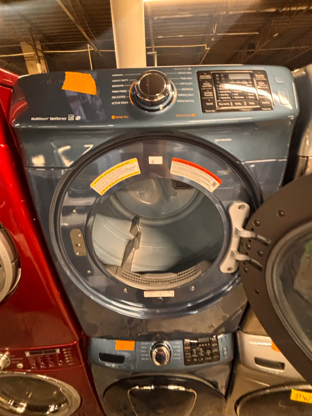 }}SALE🔥🎈samsung washer & dryer set electric 220v front load stackable or side by side working 💯  with warranty - sensor dry in sky blue   #F2SKP7SET