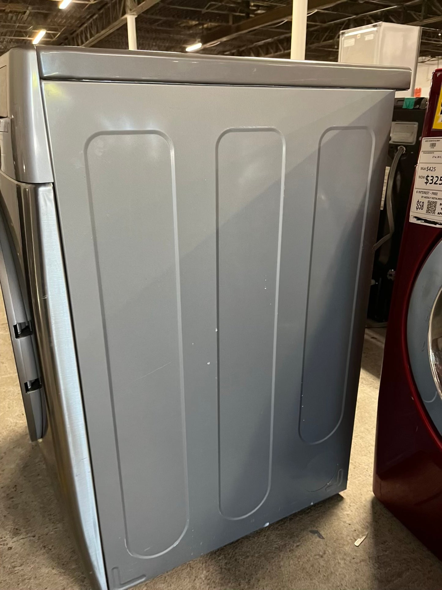 LG  front load stackable electric 220v dryer stainless steel  27" #ED399SB
