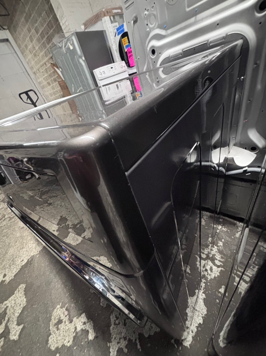 >*LG front load steam washer dark gray 4.5cu.ft large capacity stainless steel drum used-refurbished #FWDG15B