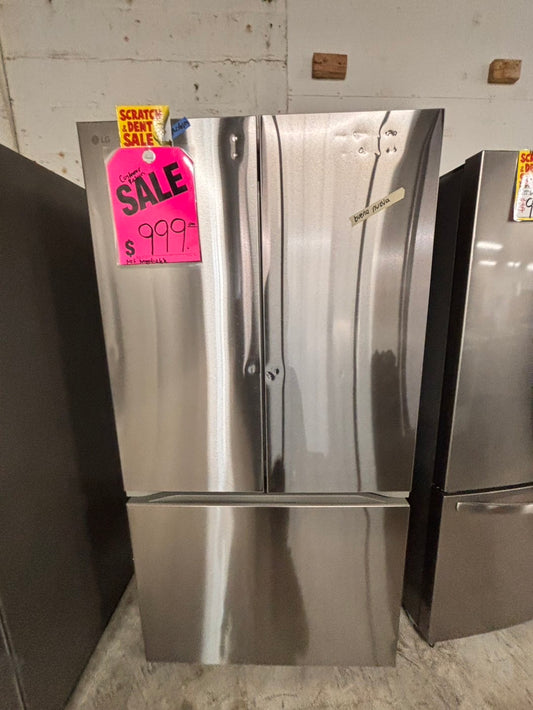 > LG new open box 📦 costumer return 27 cu. ft. SMART Counter Depth MAX French Door Refrigerator with Ice and Water inside ADA Comp in PrintProof Stainless Steel #RLIOAB