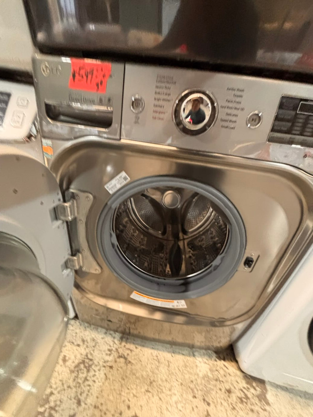 }}special 🔥Gas ,LG washer & dryer mix & match set GAS front load jumbo size stackable stainless steel drum 29" used,Refurbished working 💯 with warranty #WDG306RB