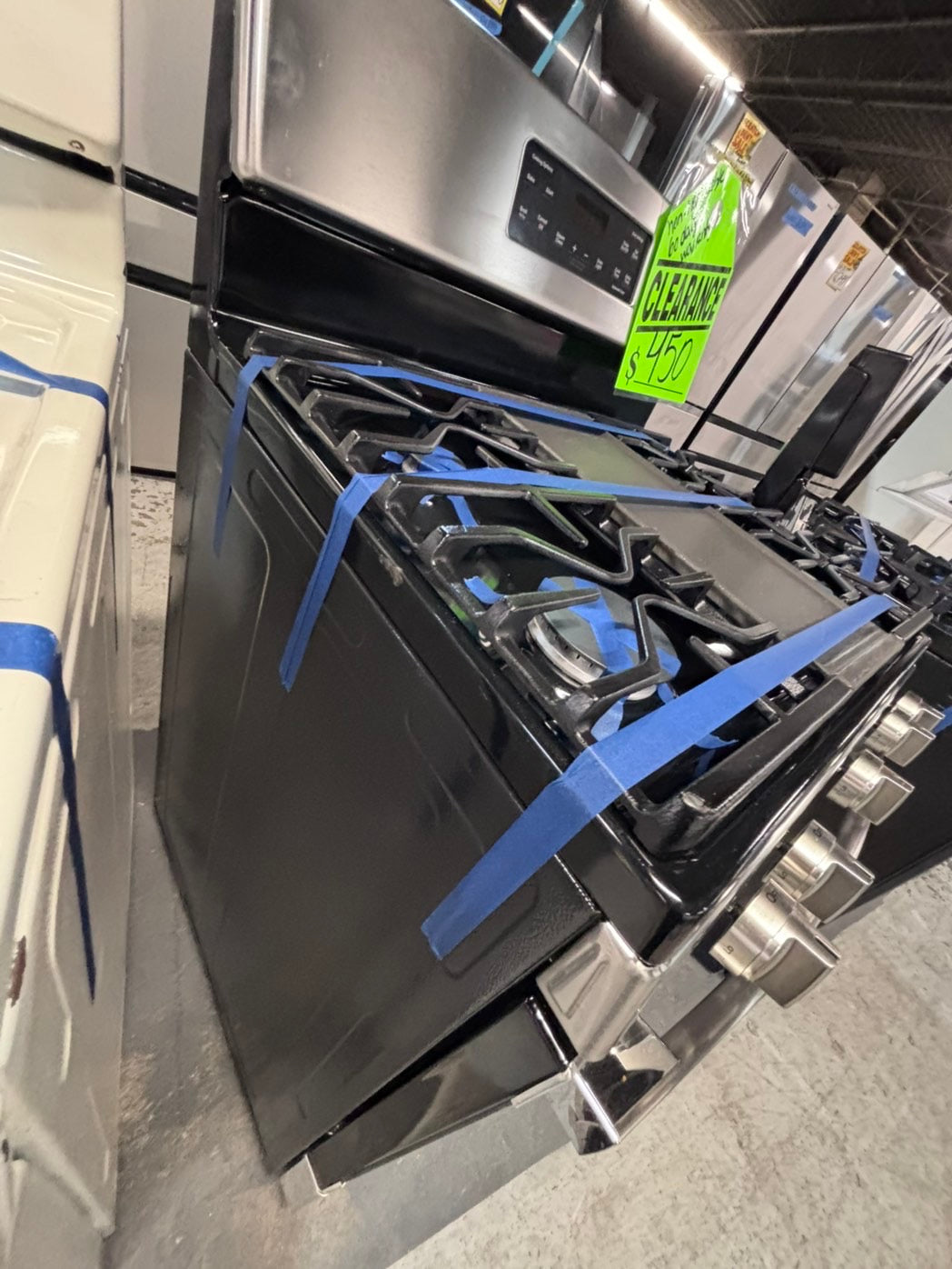 >*Sale🔥GE Gas range 5 burner convection oven bake ,broil Hi/Lo self clean in stainless steel used-Refurbished 30” #GSG786B