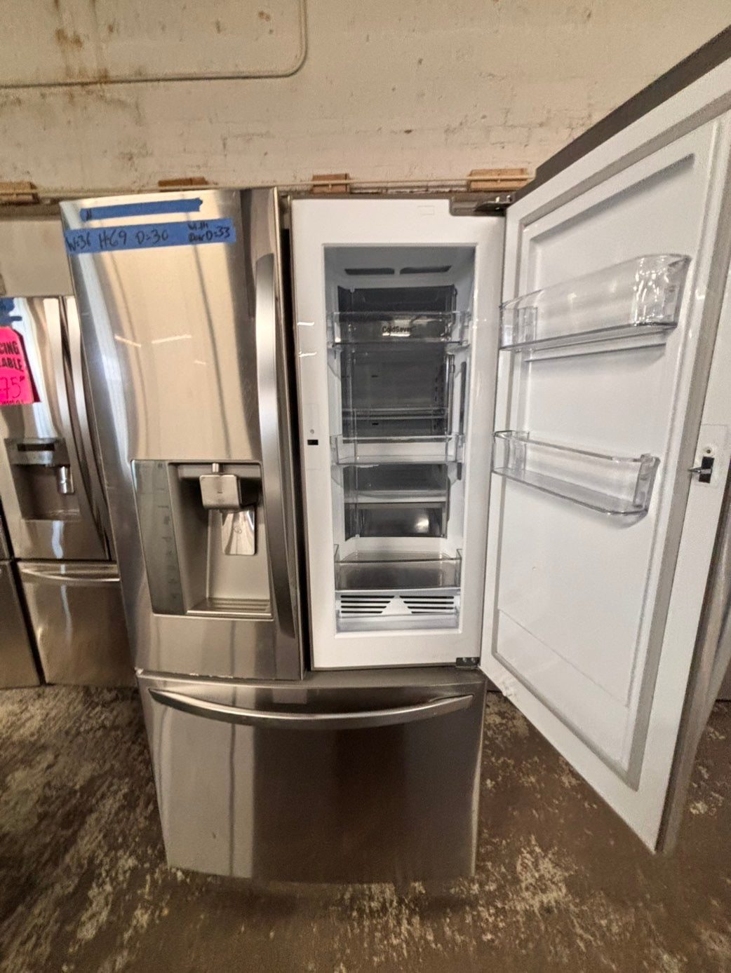 >LG door-in door French Door Refrigerator Super-Capacity with ice maker & water dispenser ,with  used-refurbished #LG30PASB