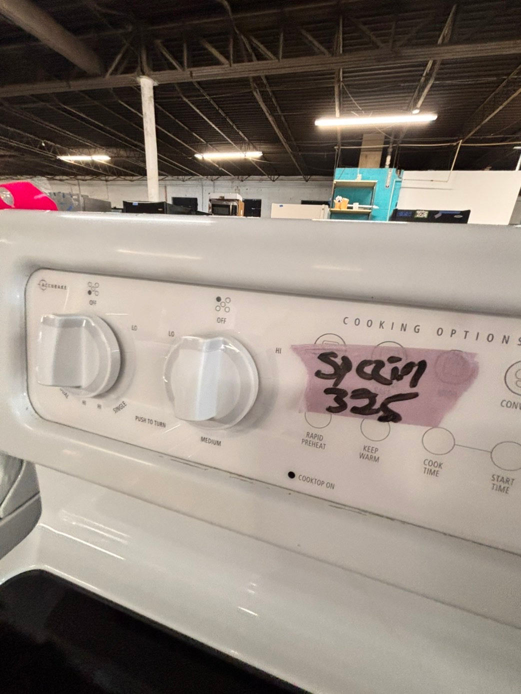 >special🔥whirlpool Glass Top electric stove white convection oven bake broil 5 burner Self clean 30” white Refurbished #EW3P21B