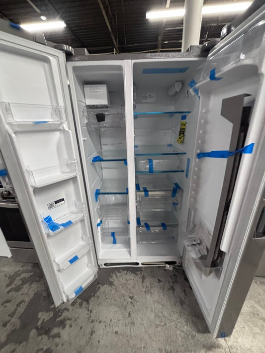 >Open Box 📦 | scratch & dent Frigidaire side x side  refrigerator w/ice maker inside stainless steel 36" #RF554RB