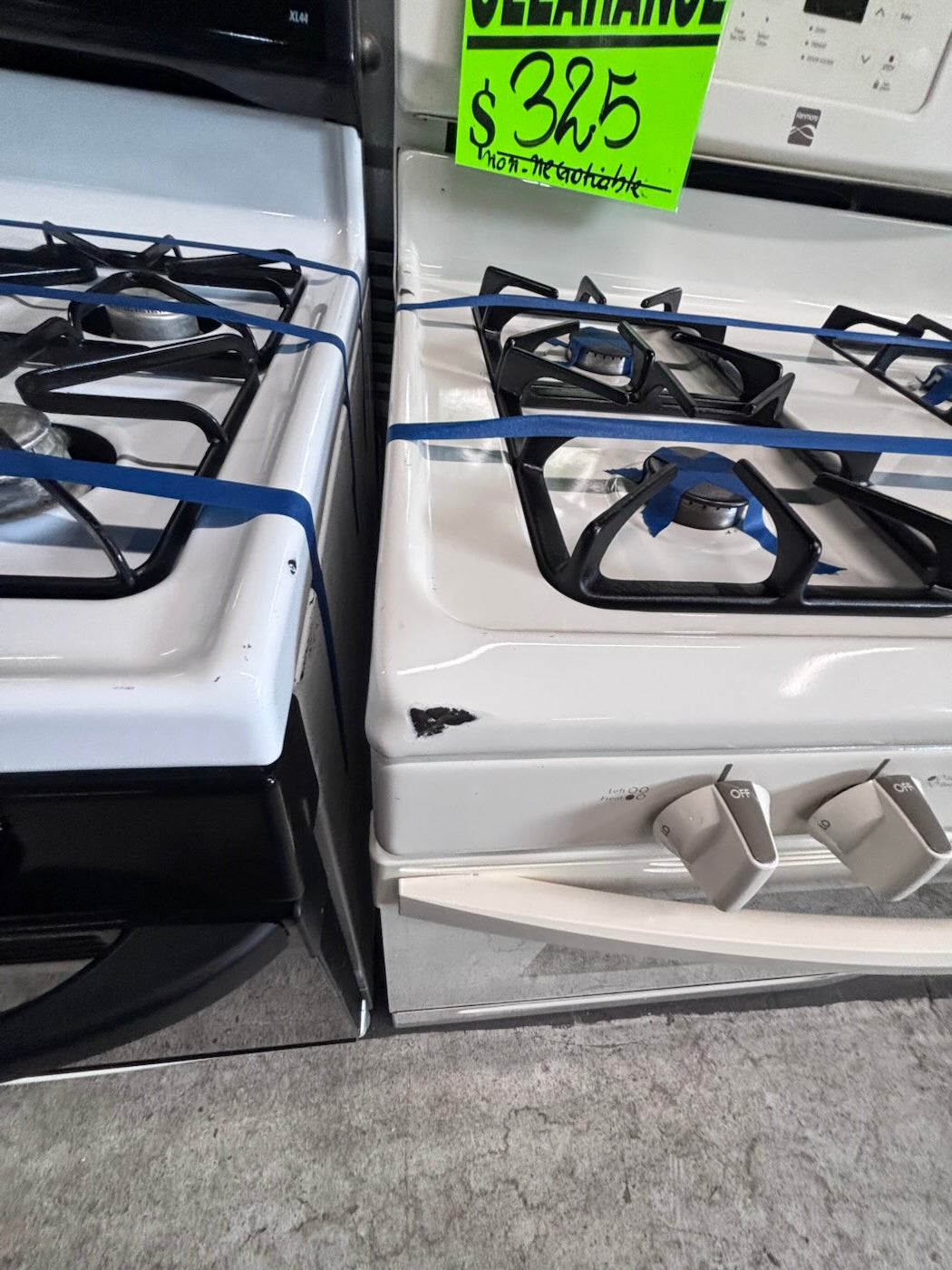 }sale🔥Kenmore  Gas range 4 burner bake broil Hi/Lo self clean in off white working 💯 with warranty ,used-Refurbished 30” #KG66D7B