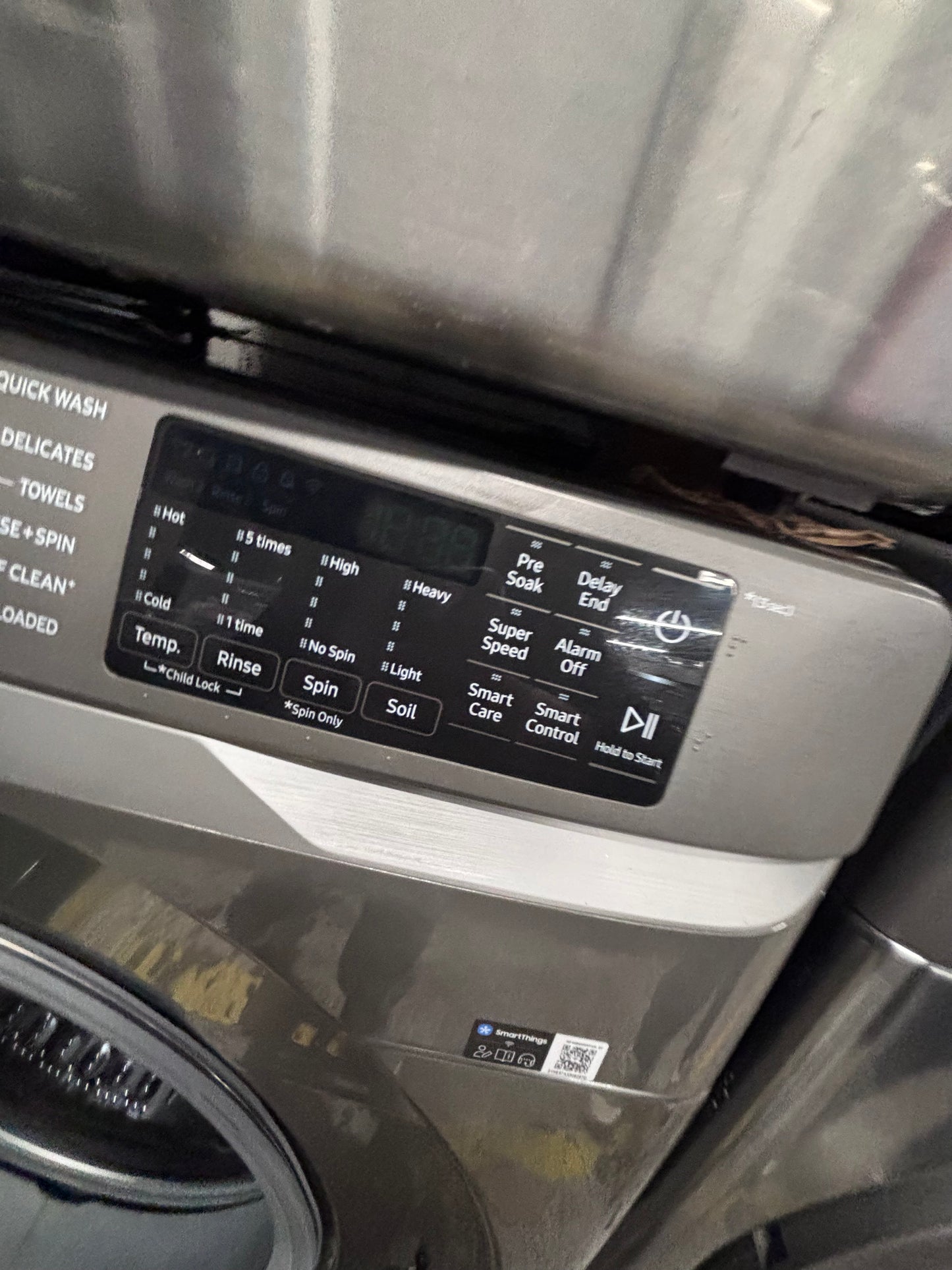 >>Samsung gray washer 4.5cu. ft. Large capacity, & electric dryer set in great condition 27” stackable or side by side  used-refurbished  #SFL19TB