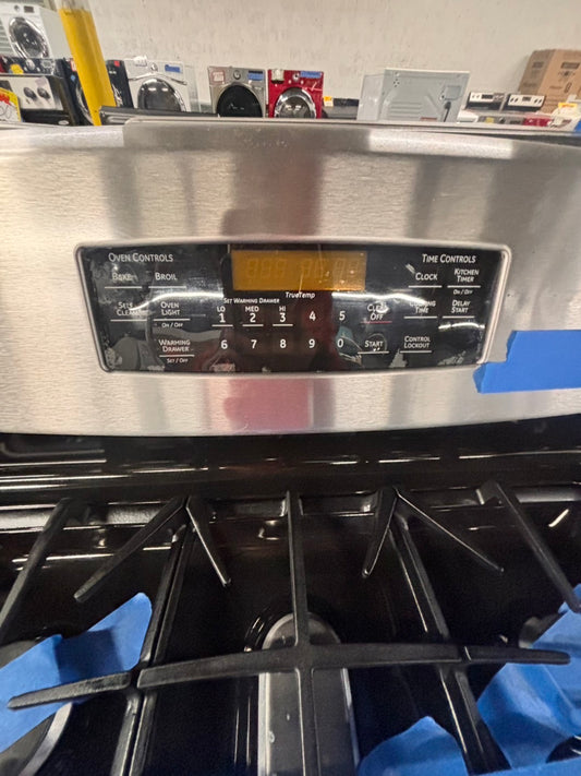 >GE Gas range convection oven 5 burner bake broil self clean in stainless steel -used-Refurbished 30” #GS657B