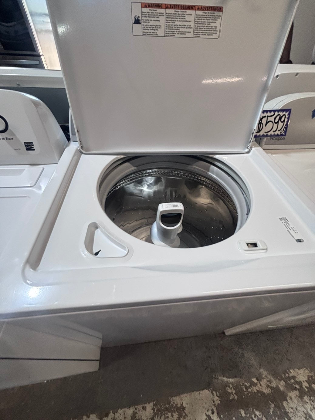 >>whirlpool top load washer large capacity with removable agitator  & electric dryer 220v  set top load side by side #MSR22YB
