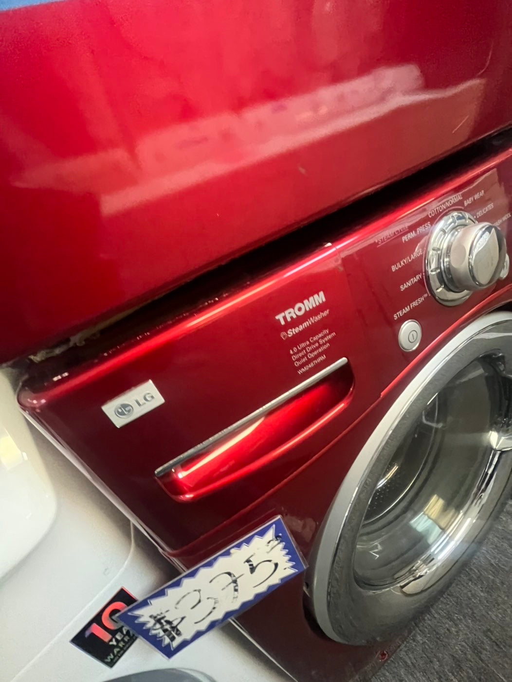 LG front load washer red  4.0cu.ft  stainless steel drum used-refurbished #FLWR23L
