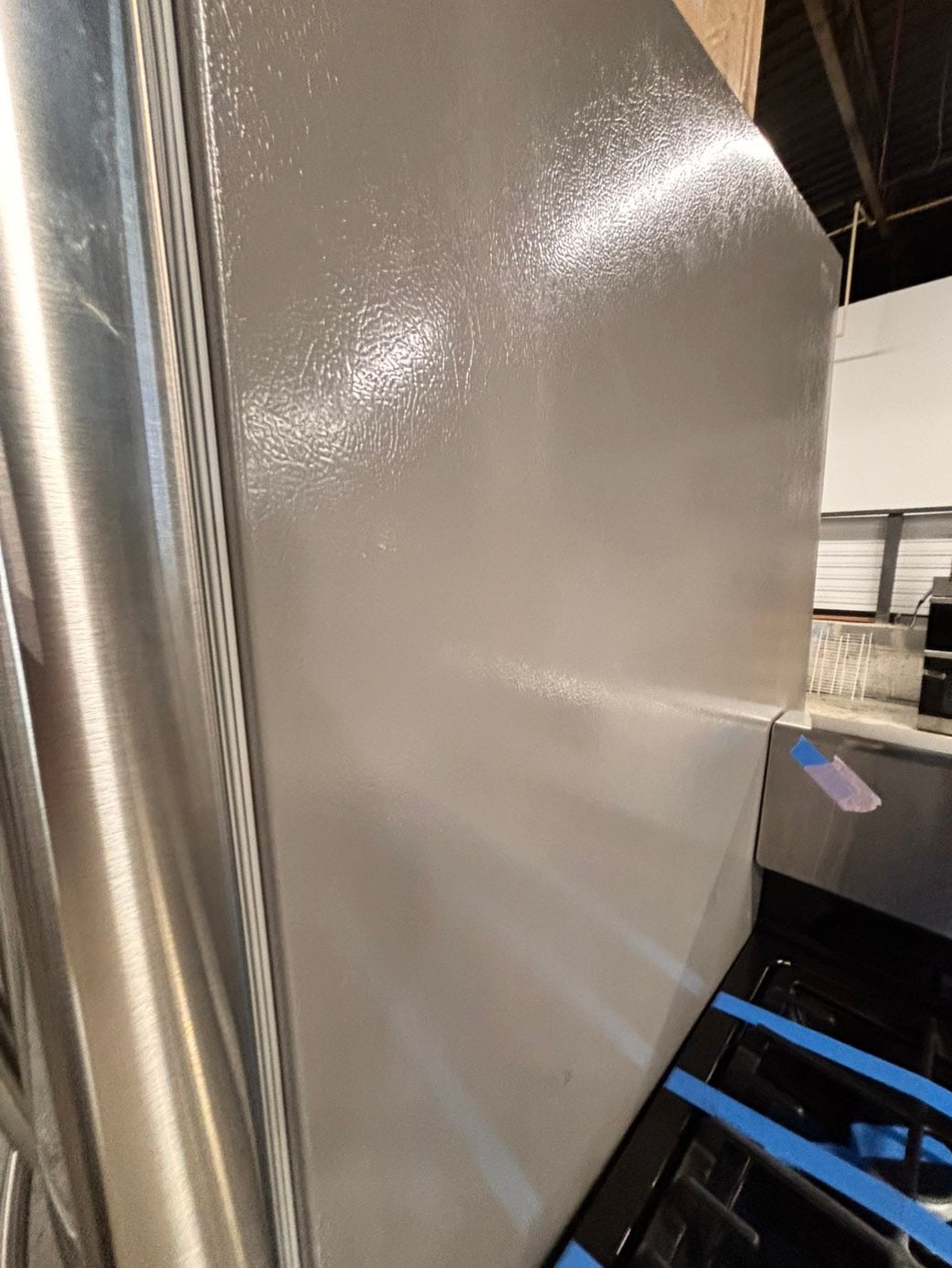 >special combo 4pc. Samsunf French door Refrigerator 36” stainless steel w/  ice & water dispenser,gas stove 5 burners ,new scratch and dent over the range microwave & dishwasher all same brand #JZ1216BCOMBO