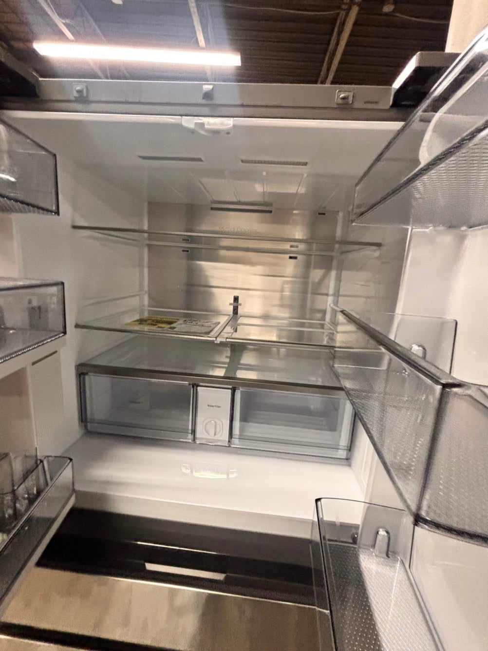 >special🎈New open box (costumer return ) Samsung - Bespoke 29 cu. ft. Full size  4-Door French Door Refrigerator with AI Family Hub+ - Charcoal Glass  & Black/Charcoal #RFFH2241B