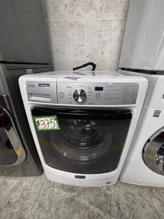>>maytag white washer 4.5cu. ft. Large capacity, in great condition 27” stackable or side by side  used-refurbished  #FWM7746B