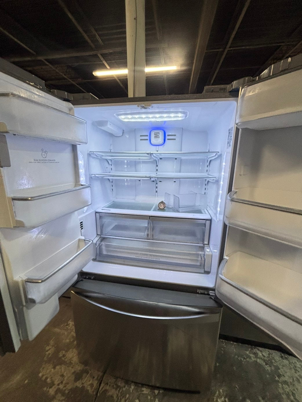 >>special price🔥Kenmore French door Refrigerator counter depth stainless steel w/ ice water dispenser great condition 36" used-refurbished #KMF1V4B