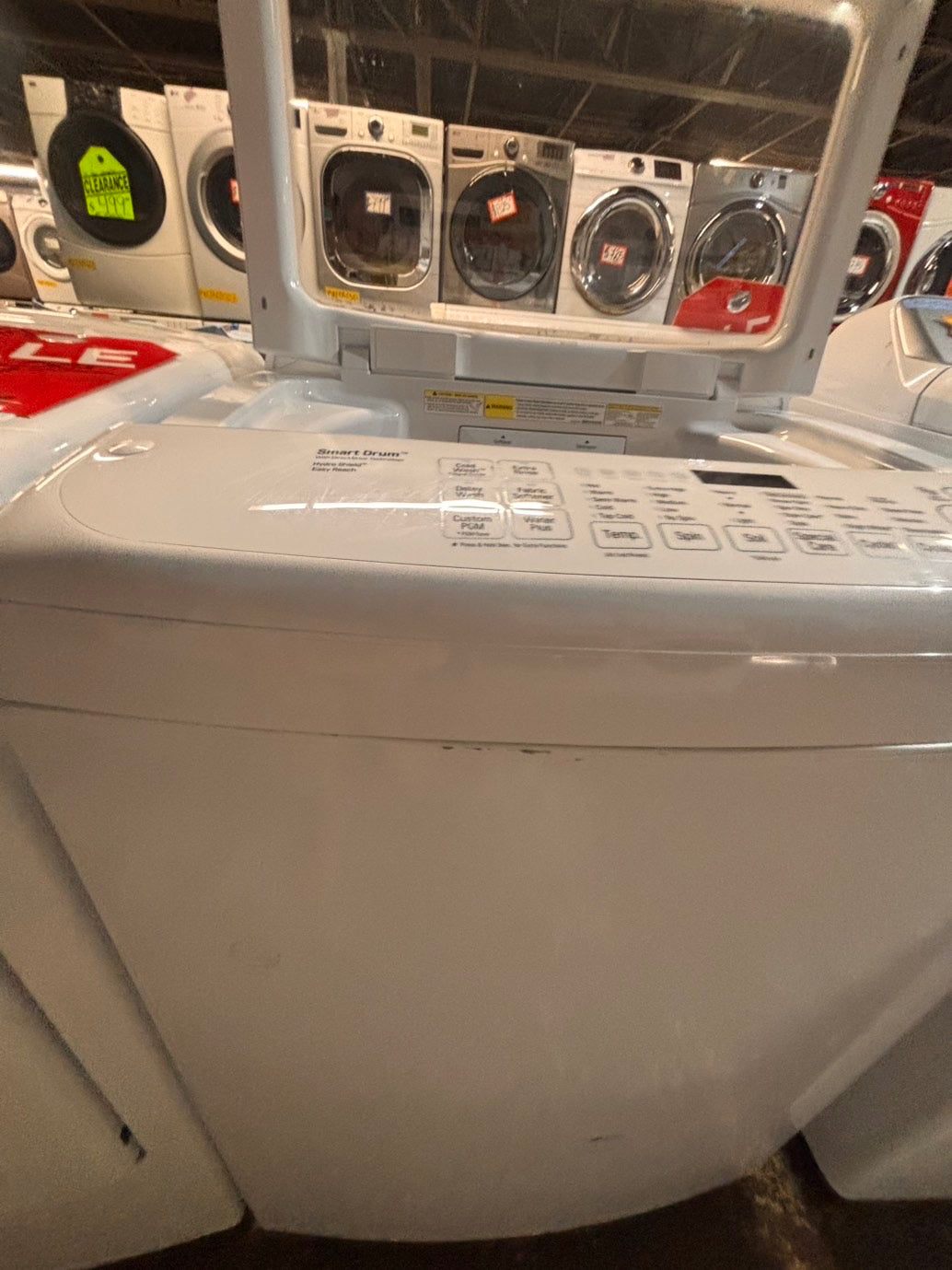 >*LG white  top top load washer large capacity & dryer set electric 220v side x side top load stainless steel drum white color used-refurbished #WYQ1ABB