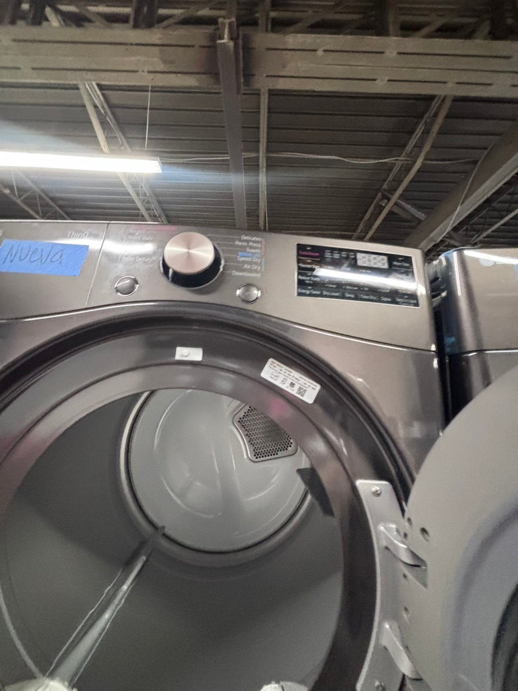 >>LG Open Box 📦 Scratch & Dent 4.5 cu. ft. Ultra Large Capacity Front Load Washer 
 & 7.4 cu. ft. Large Capacity Front Load Electric Dryer - black steel  Set / stock number #WD3A1CB