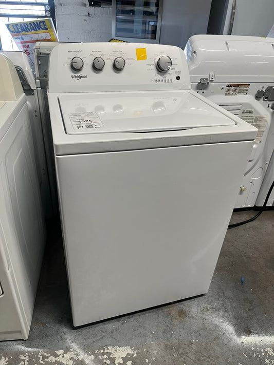 Whirlpool 27 Top load washer white with/ agitator stainless steel Drum #W320AB