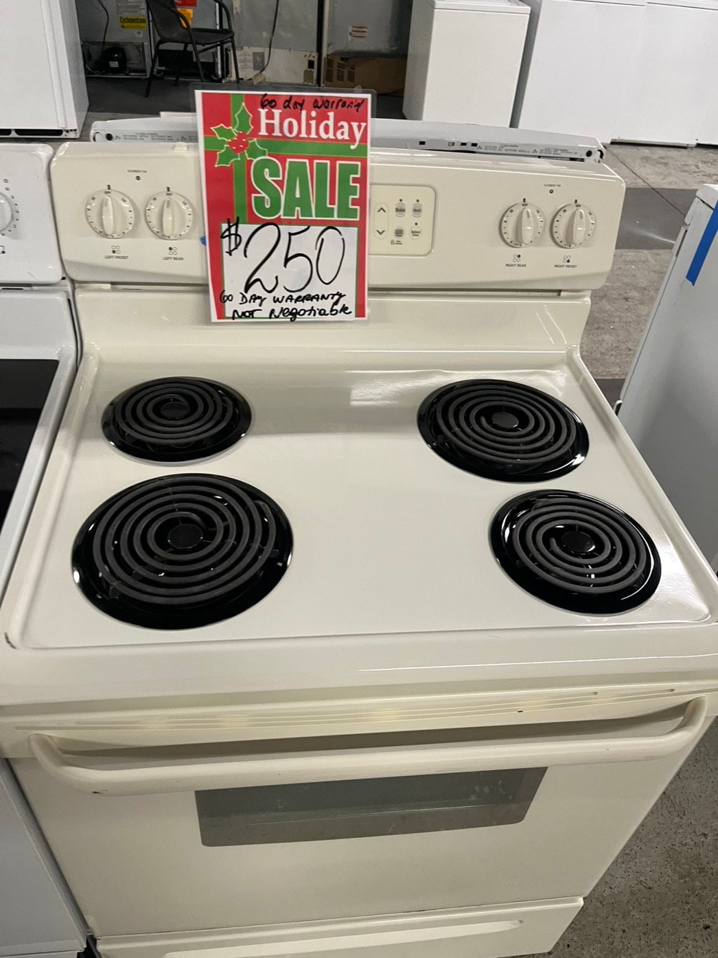 🎁🎄Holiday Sale‼️ kenmore white off  electric coil top electric range coil 220v 4 burner Refurbished in bake Broil self clean 30" #ERCC42B