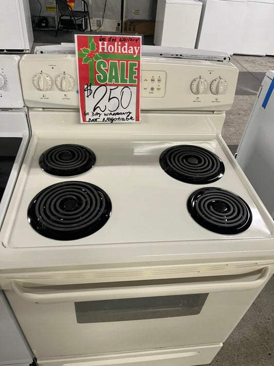 🎁🎄Holiday Sale‼️ kenmore white off  electric coil top electric range coil 220v 4 burner Refurbished in bake Broil self clean 30" #ERCC42B
