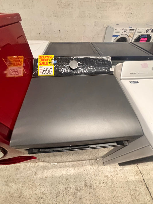 >new Open box | scratch & dent LG The LG 7.3 Cu. ft. Matte Black Electric Dryer -  is a smart electric dryer that has over 24 drying programs. It has a large capacity and is easy to use. It also has app connectivity and can use steam  #LG40DL