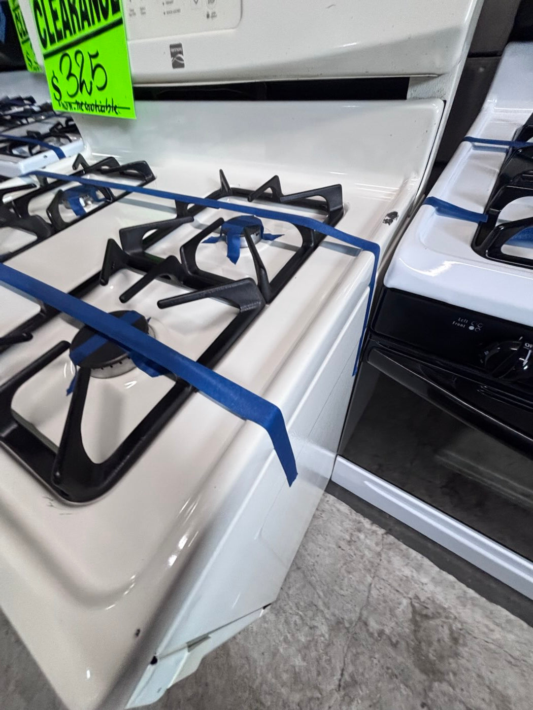 }sale🔥Kenmore  Gas range 4 burner bake broil Hi/Lo self clean in off white working 💯 with warranty ,used-Refurbished 30” #KG66D7B