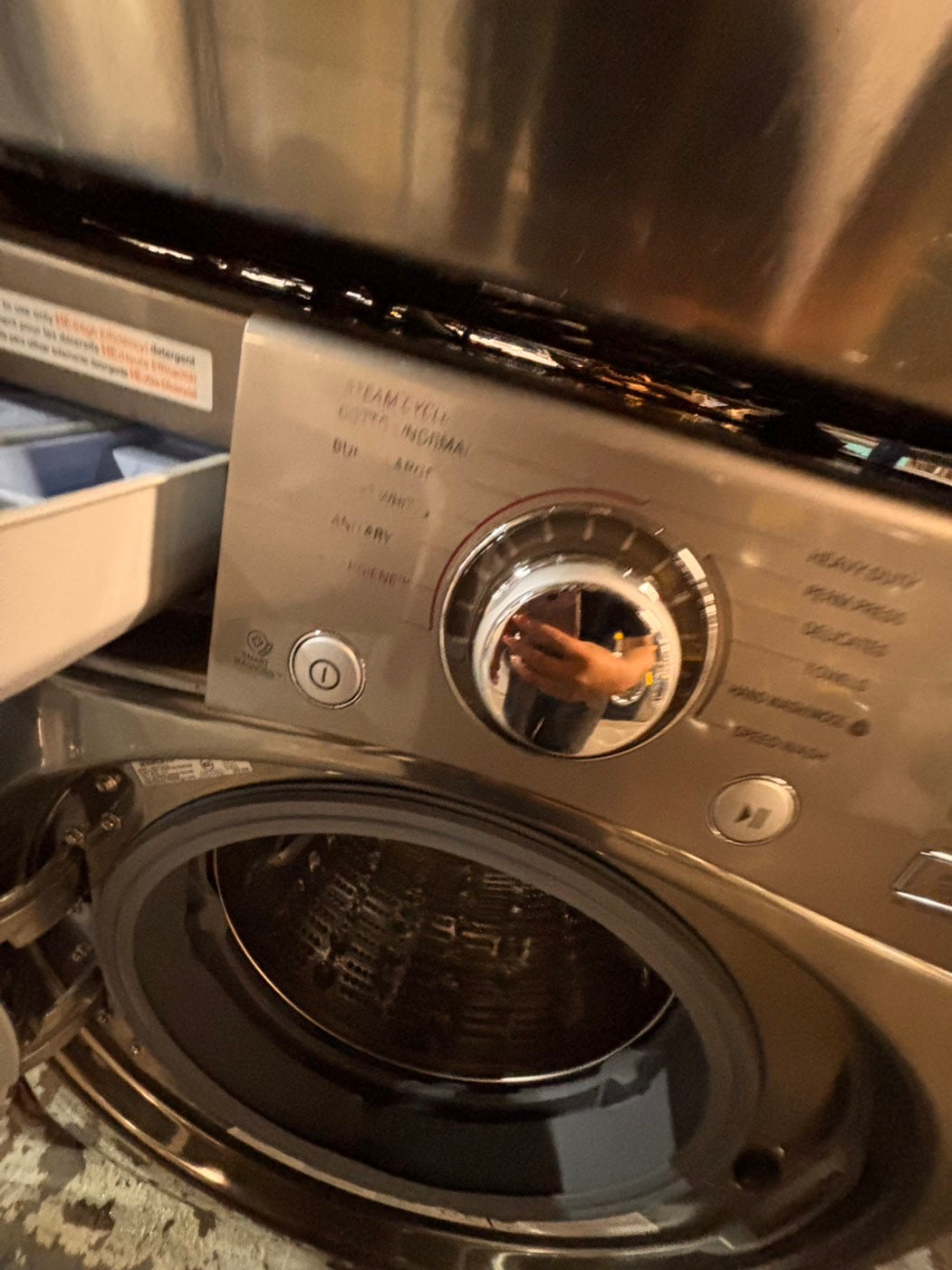 >*special🌟🔥 Used-great conditions refurbished LG steam washer 4.5cu ft & electric steam dryer 7.5 cu ft large capacity set electric 220v front load stackable or side by side - sensor dry He in silver-gray   #WDLGP1SET