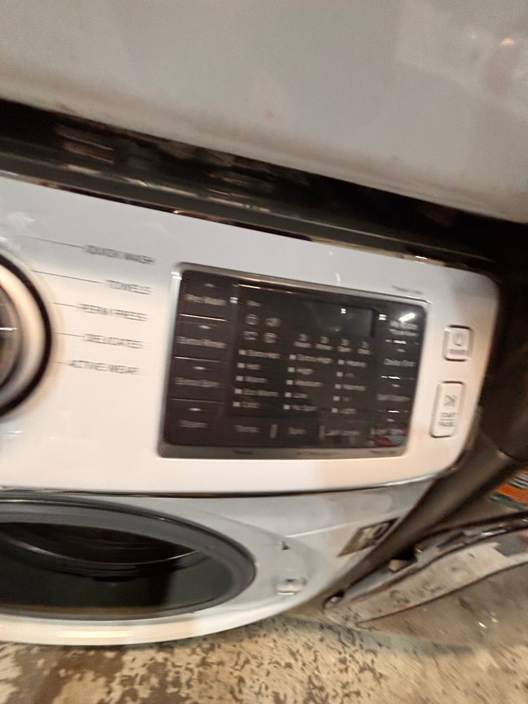 }} Samsung front load  washer large capacity& electric dryer steam set front load stackable or side by side white  27” in used-Refurbished working 💯 with warranty #SAX675ET