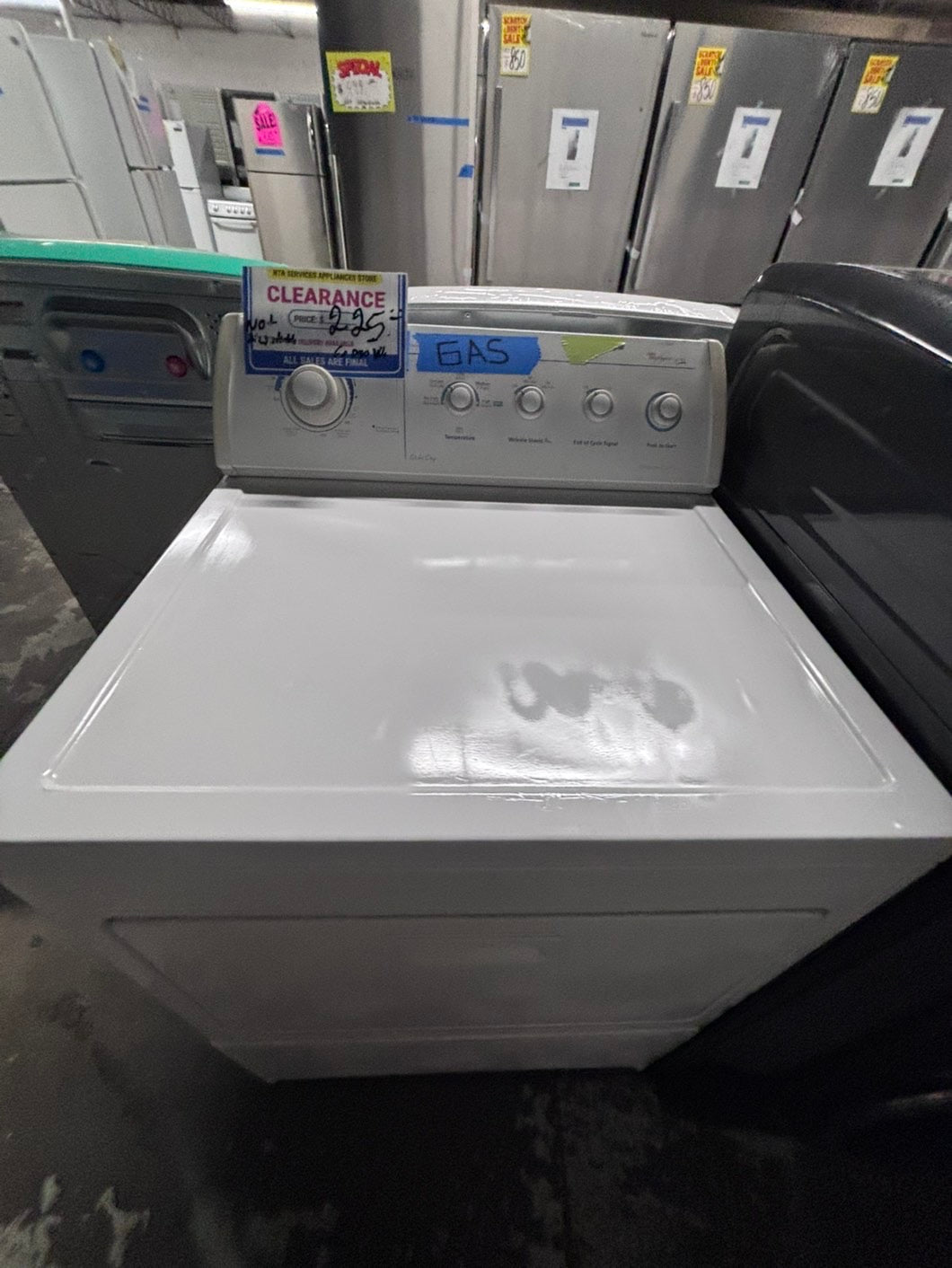 >on sale 💥Whirlpool gas top load regular dryer side x side large capacity #GDG34JB