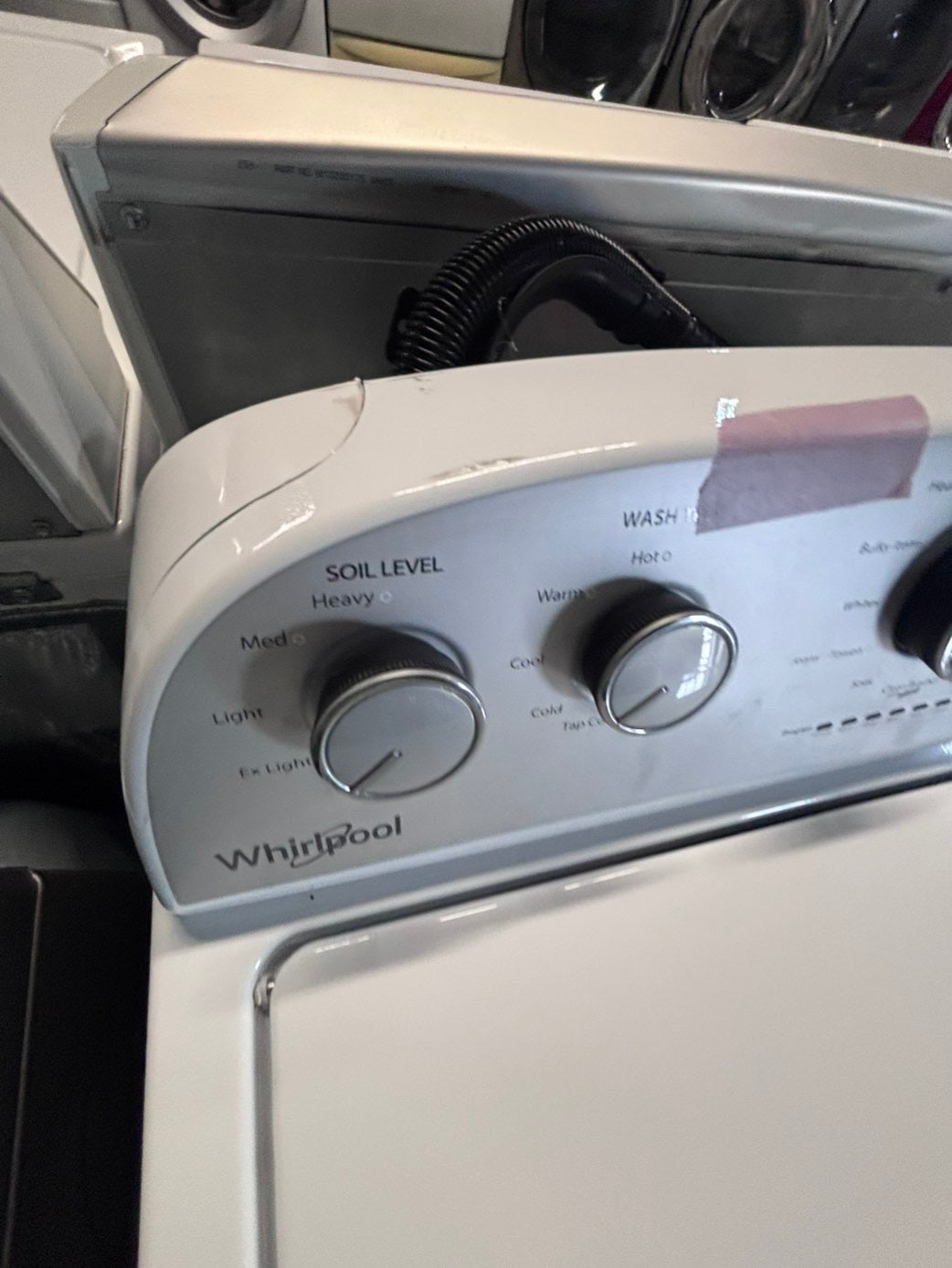 >*whirlpool top load washer large capacity with removable agitator  & electric dryer 220v  set top load side by side #MRM23YB