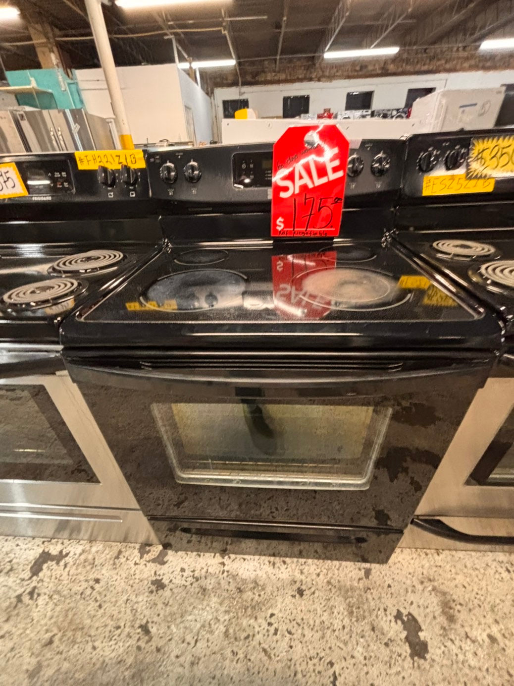 >*special🔥kenmore black top electric stove glass top  220v bake /Broil 4 burner used-Refurbished  great condition 30" #FLKF55B