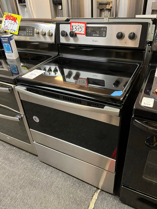 WHIRLPOOL ELECTRIC 220v STAINLESS STEEL BROIL SELF CLEAN 4 BURNER #ER847GB