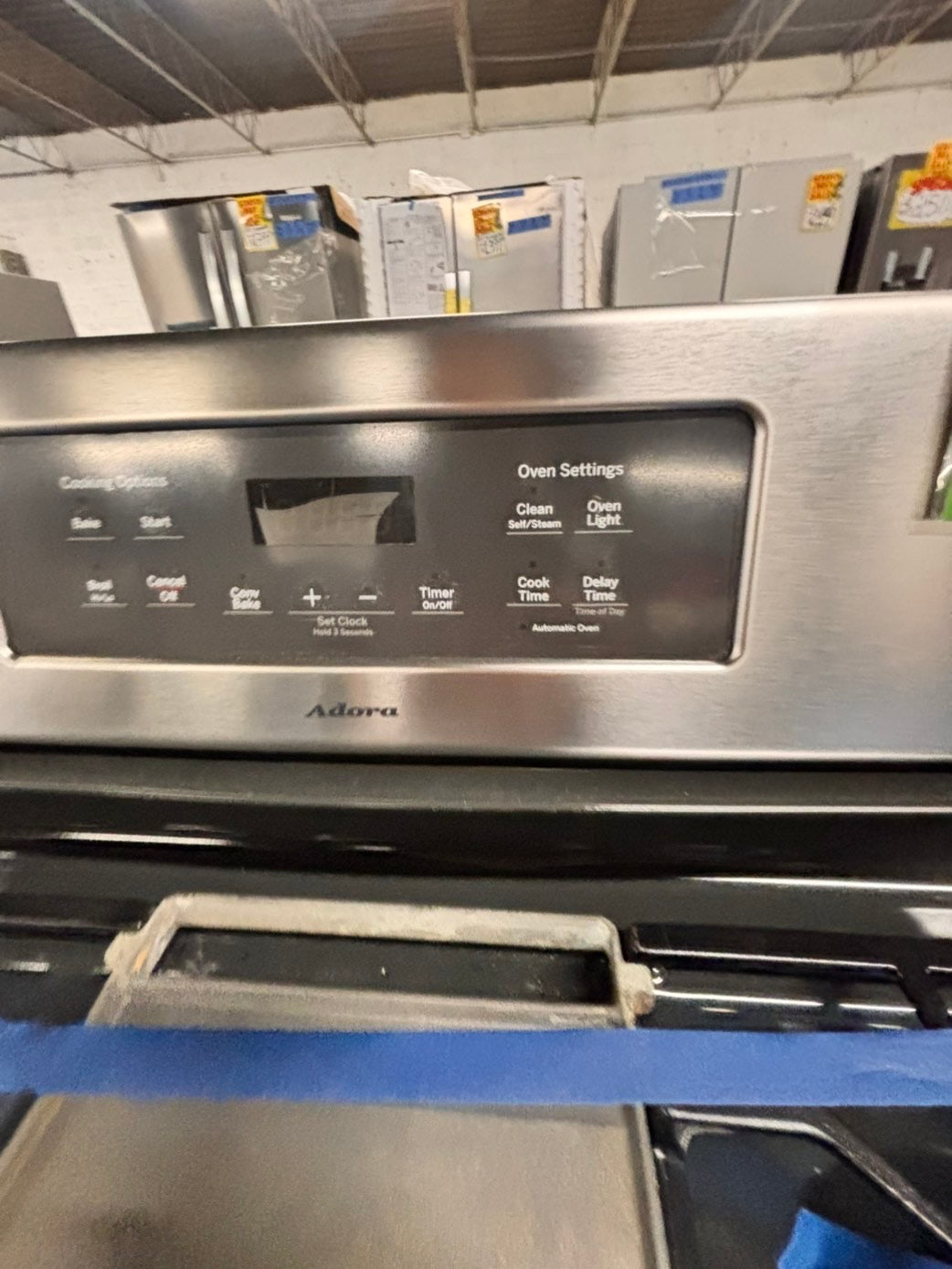 >GE  Gas range 5 burner convection oven bake ,broil Hi/Lo self clean in stainless steel used-Refurbished 30” #GS88ZXB