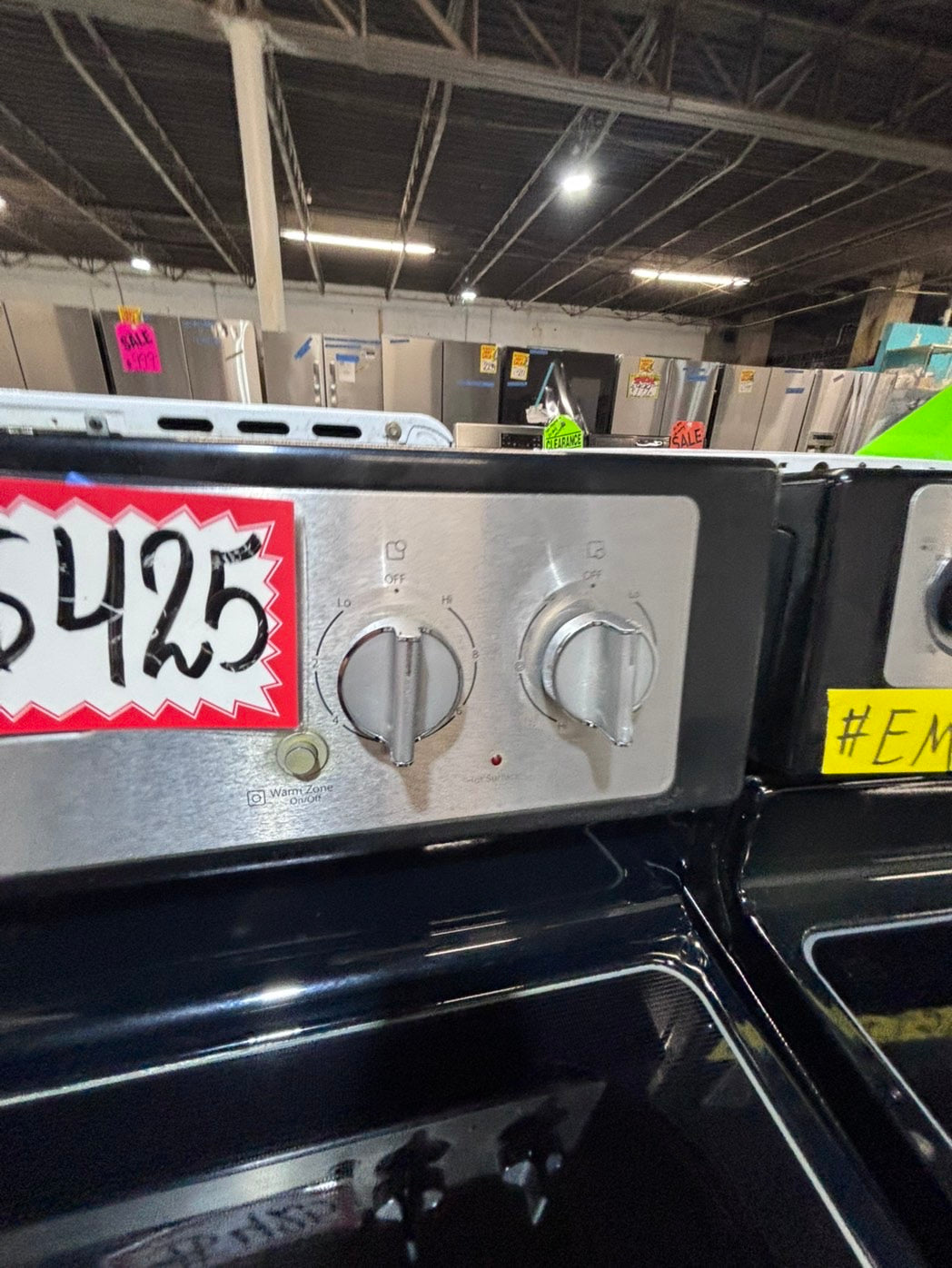 >*whirlpool electric 220v glass top range 5 burner  bake Broil roast convection oven  self clean stainless steel 30" Refurbished #EW55SPB