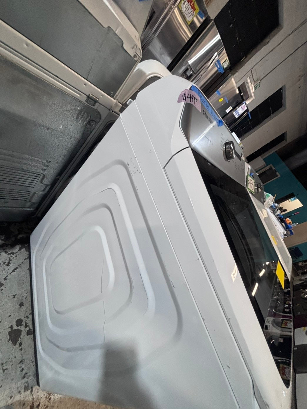 >*samsung extra  Large capacity white color Top load washer Drum stainless steel used,refurbished #SWPY57B