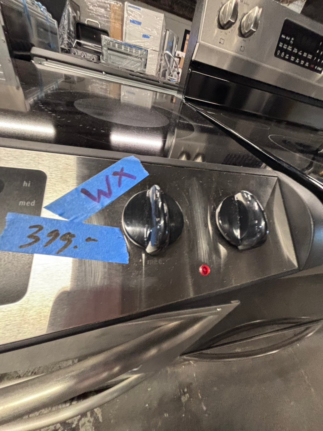 >*sale🔥Frigidaire slide in Glass top electric 220v range 5 burner warm zone bake broil self clean in stainless steel 30" used-Refurbished #ETT27B