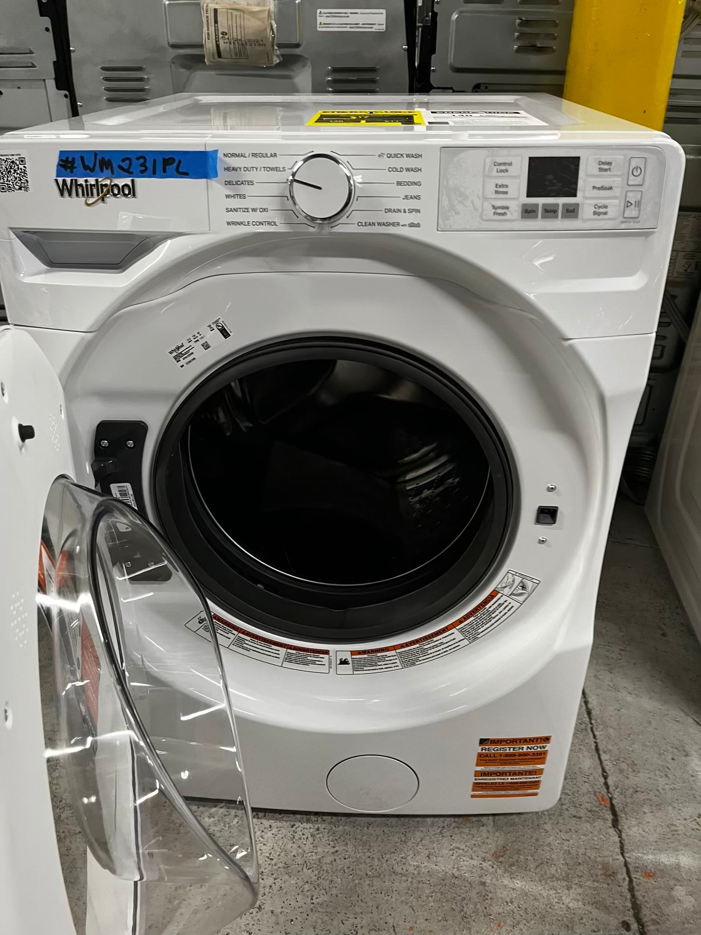 Open Box 📦 scratch & dent - Whirlpool
4.5 cu. ft. High Efficiency White Stackable Front Load Washing Machine with Load & Go XL Dispenser #WM231PL