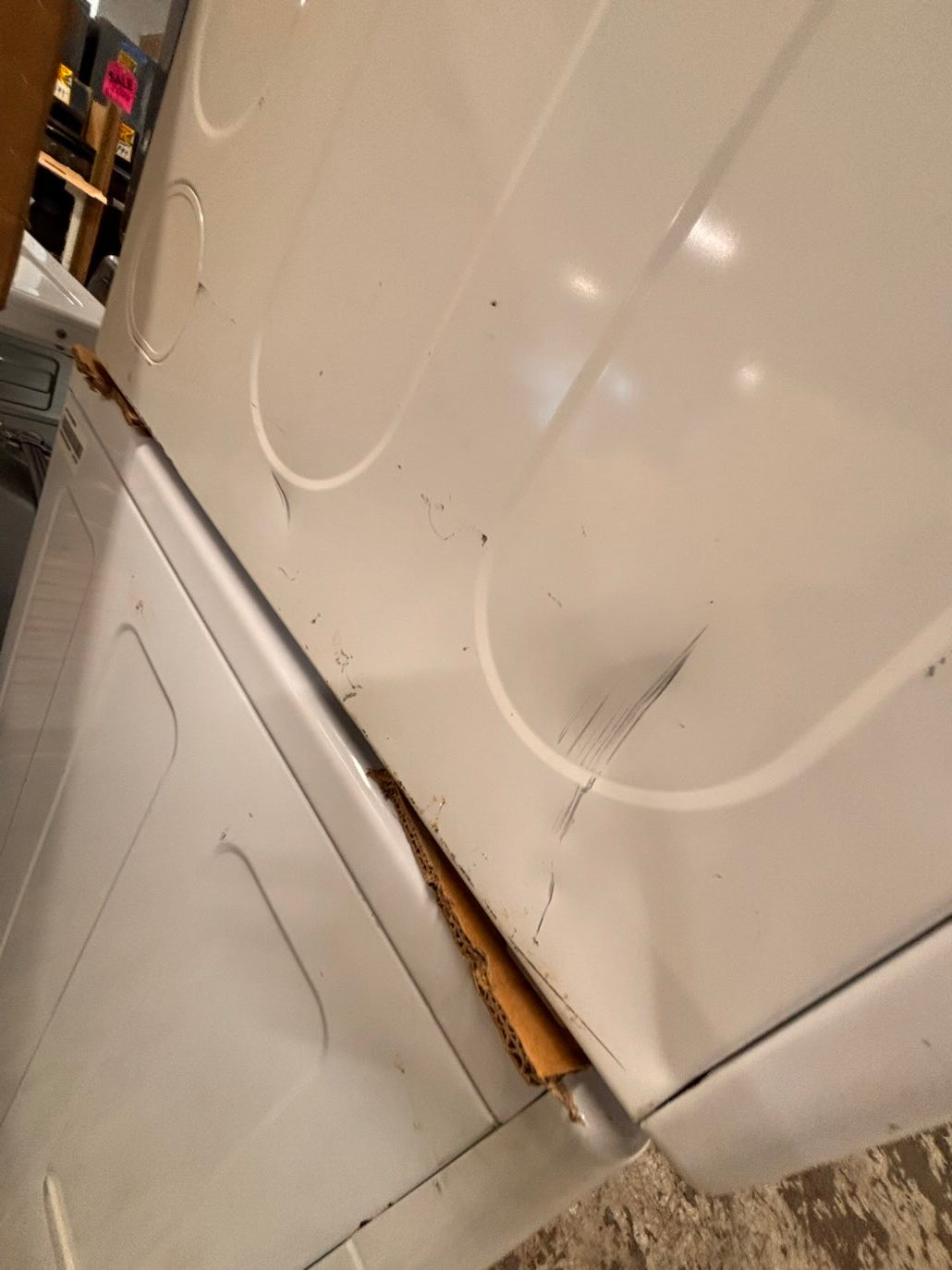 } } special🔥LG washer & dryer set large capacity,electric 220v front load stackable or side by side - sensor dry , working 💯 with warranty ! in white color used,refurbished #LGWW94SET