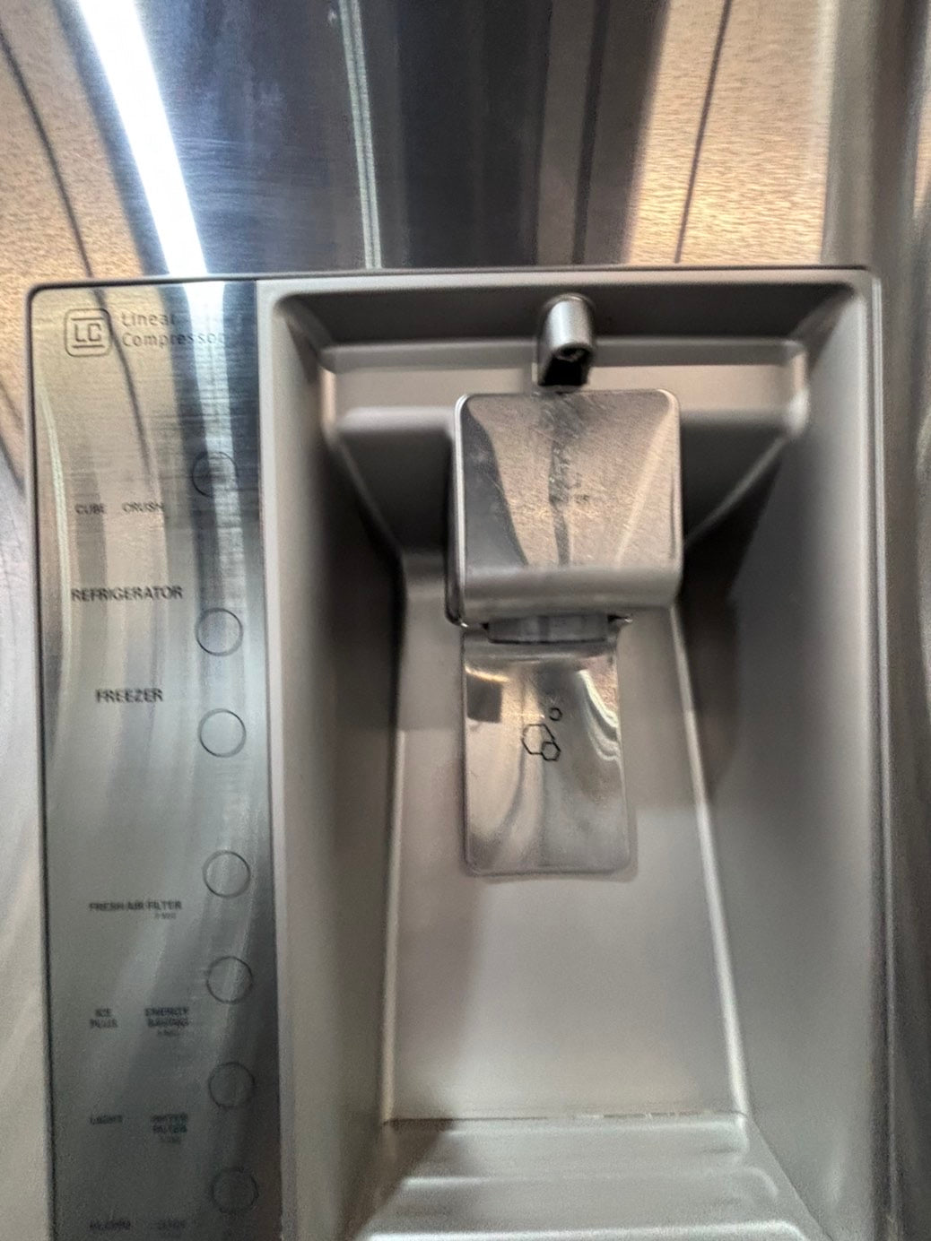 >>special price 💥LG  French door Refrigerator counter depth stainless steel w/ ice water dispenser great condition 36" used-refurbished #KVVF14B