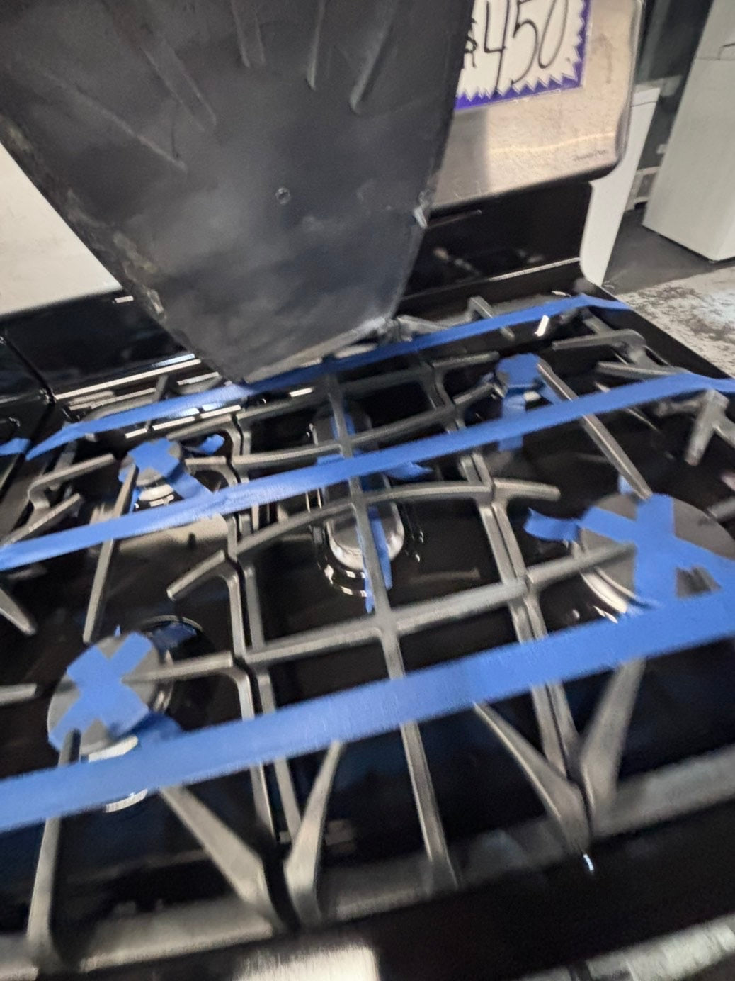 >>GE FUEL DUAL 220Vts Gas range 5 burner convection oven bake ,broil Hi/Lo self clean in stainless steel used-Refurbished 30” #SG11YSB